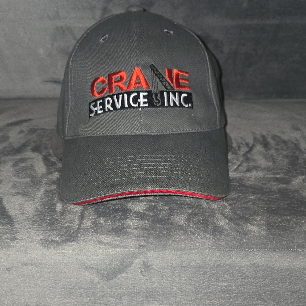 Crane Service Inc. Men's Gray and Red Cap